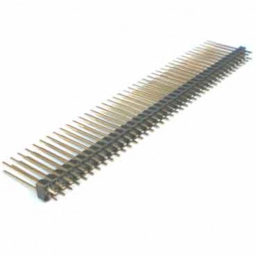 Barra De Pinos 2x40 Vias 20mm 180 Graus Barra De Pinos 2x40 Vias 20mm 180 Graus