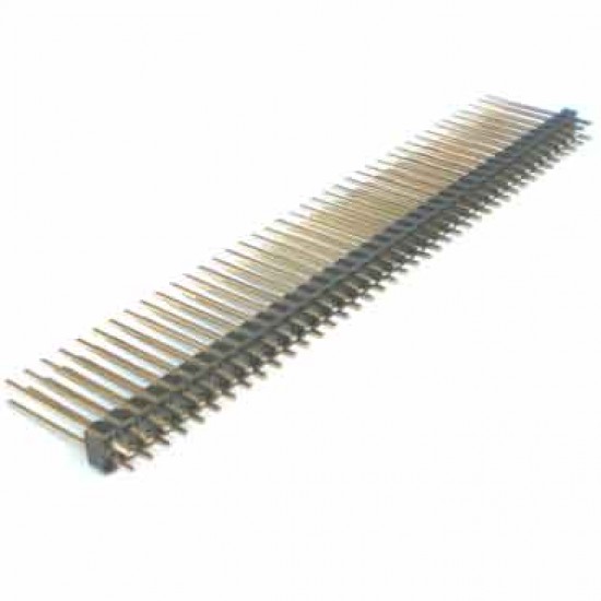 Barra De Pinos 2x40 Vias 20mm 180 Graus Barra De Pinos 2x40 Vias 20mm 180 Graus