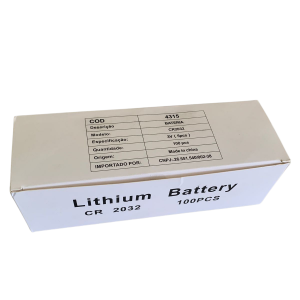 Bateria 3V CR2032 Caixa com 100 peças Bateria 3V CR2032 Caixa com 100 peças