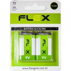 Bateria 9V Alcalina 6LR61 Cartela com 2 Peças Bateria 9V Alcalina 6LR61 Cartela com 2 Peças