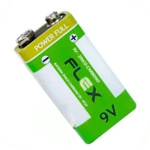 Bateria 9V Zinco Carbono 6F22 Caixa Com 10 Unidades