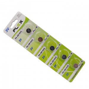 Bateria 3V FX-CR1025/CR1025 Tipo Botão Cartela com 5 peças Bateria 3V FX-CR1025/CR1025 Tipo Botão Cartela com 5 peças