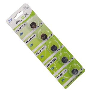Bateria 3V FR-CR1225/CR1225 Tipo Botão Cartela com 5 peças Bateria 3V FR-CR1225/CR1225 Tipo Botão Cartela com 5 peças