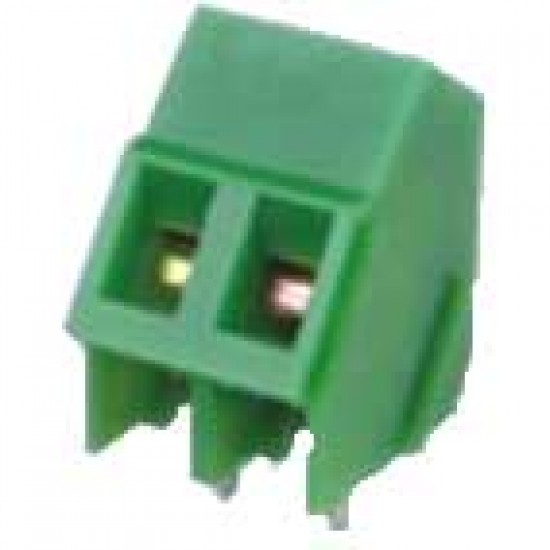 Borne KF-103 2 Terminais Verde 45 Graus Borne KF-103 2 Terminais Verde 45 Graus