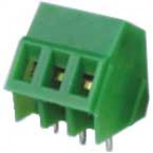 Borne KF-103 3 Terminais Verde 45 Graus