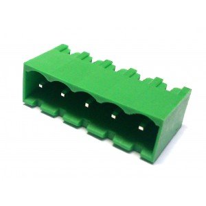 Borne 2EDGVC-5,0 Macho 180 Graus 5 Terminais Passo 5mm Borne 2EDGVC-5,0 Macho 180 Graus 5 Terminais Passo 5mm