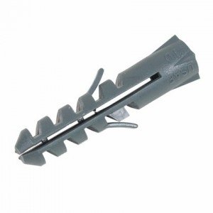 Bucha De Parede Para Fixação 8mm Convencional Sem Anel Cinza