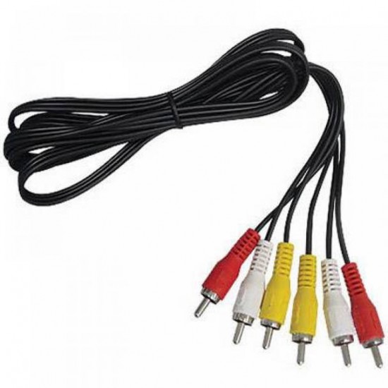 Cabo Video Componente 3+3 RCA 1,8 Metros Cabo Video Componente 3+3 RCA 1,8 Metros
