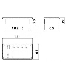 Caixa Patola PBT-110 28x67x109,5mm Toda Fechada, sem furos Caixa Patola PBT-110 28x67x109,5mm Toda Fechada, sem furos