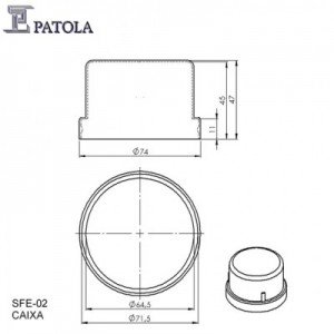 Caixa Patola SFE-02 67x47 Caixa Patola SFE-02 67x47