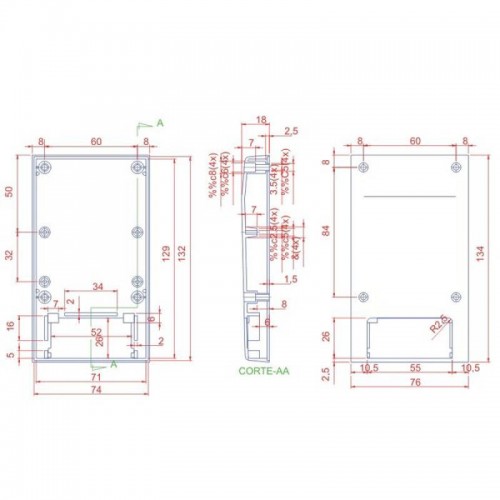 Caixa Patola CP-012 30x76x134 - Painel Aberto Caixa Patola CP-012 30x76x134 - Painel Aberto