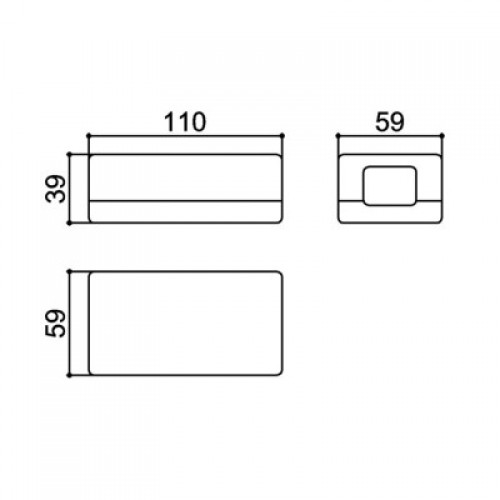 Caixa Patola CF-110/8 36x59x110mm Com Furo Para Conector Caixa Patola CF-110/8 36x59x110mm Com Furo Para Conector