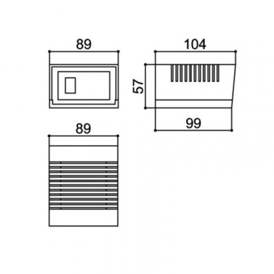Caixa Patola CF-800 57x90x100 Mm Caixa Patola CF-800 57x90x100 Mm