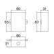 Caixa Patola CP-018 Furo Redondo 31x60x82mm Caixa Patola CP-018 Furo Redondo 31x60x82mm