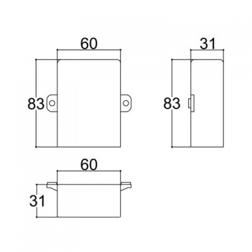 Caixa Patola CP-018 Toda Fechada 31x60x82mm Caixa Patola CP-018 Toda Fechada 31x60x82mm