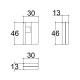 Caixa Patola CR-043/1 13x30x46mm Caixa Patola CR-043/1 13x30x46mm