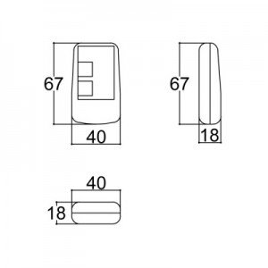 Caixa Patola CR-099 18x40x67mm Caixa Patola CR-099 18x40x67mm