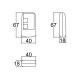 Caixa Patola CR-099 18x40x67mm Caixa Patola CR-099 18x40x67mm