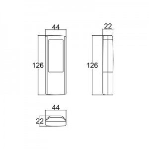 Caixa Patola CR-100 Preta 22x44x126mm Caixa Patola CR-100 Preta 22x44x126mm