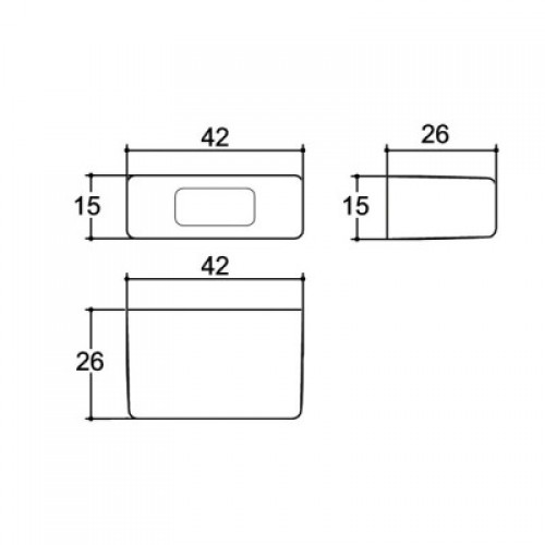 Caixa Patola PB-025 26x15x42mm Caixa Patola PB-025 26x15x42mm
