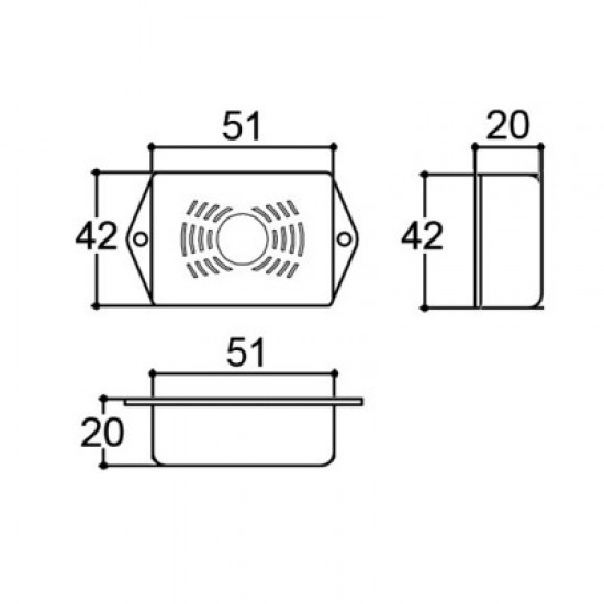 Caixa Patola PB-050/C 21x42x68mm (Preto) Caixa Patola PB-050/C 21x42x68mm (Preto)