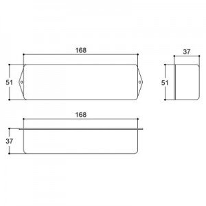 Caixa Patola PB-055/4F 37x51x168mm Caixa Patola PB-055/4F 37x51x168mm