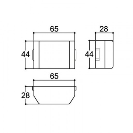 Caixa Patola PB-065 28x43x65mm Caixa Patola PB-065 28x43x65mm
