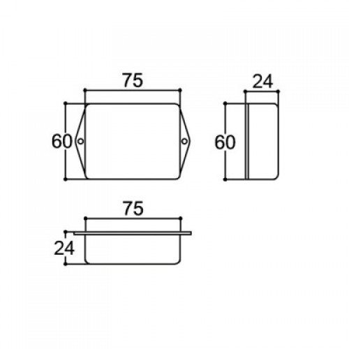 Caixa Patola PB-075/2 24x60x75mm Caixa Patola PB-075/2 24x60x75mm
