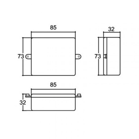 Caixa Patola PB-085/3 32x73x85mm Caixa Patola PB-085/3 32x73x85mm