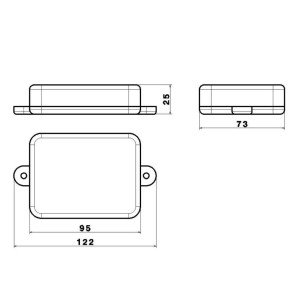 Caixa Patola PB-085/6 25x73x122mm Caixa Patola PB-085/6 25x73x122mm