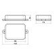 Caixa Patola PB-085/6 25x73x122mm Caixa Patola PB-085/6 25x73x122mm
