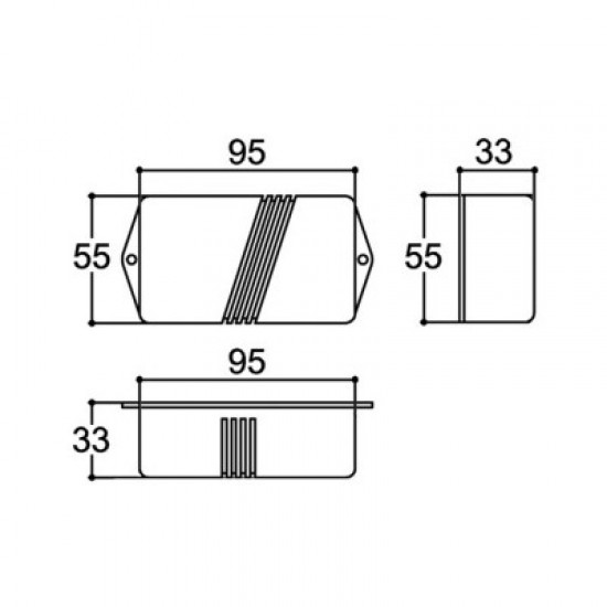 Caixa Patola PB-095 33x56x95mm Caixa Patola PB-095 33x56x95mm