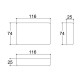 Caixa Patola PB-108/2 25x75x116mm Caixa Patola PB-108/2 25x75x116mm