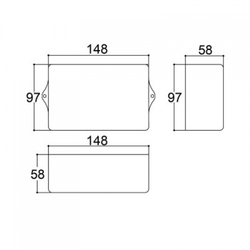 Caixa Patola PB-114 TE 58x97x148mm Caixa Patola PB-114 TE 58x97x148mm