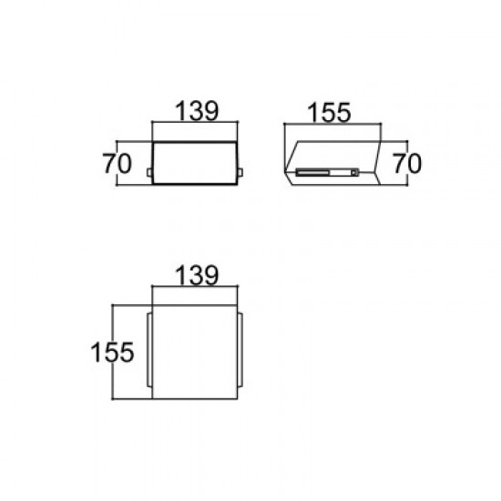 Caixa Patola PB-211 70x137x150mm Caixa Patola PB-211 70x137x150mm