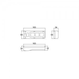 Caixa Patola PB-560/3 34x58x163mm Caixa Patola PB-560/3 34x58x163mm