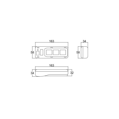 Caixa Patola PB-560/3 34x58x163mm Caixa Patola PB-560/3 34x58x163mm
