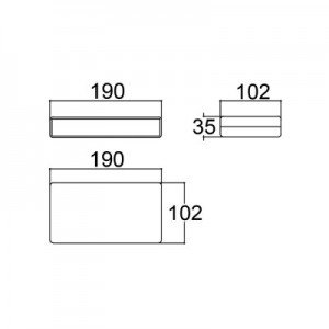 Caixa Patola PB-600 36x190X103mm (AxLxC) Caixa Patola PB-600 36x190X103mm (AxLxC)