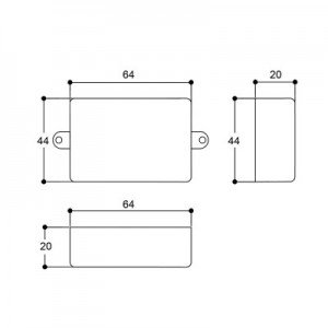 Caixa Patola PBT-064/2 20x44x64 Caixa Patola PBT-064/2 20x44x64