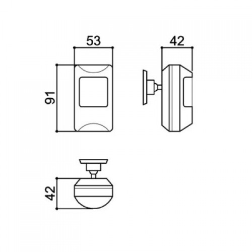 Caixa Patola CP-010/1P 42x53x91mm Caixa Patola CP-010/1P 42x53x91mm