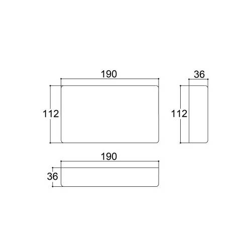 Caixa Patola PB-119/3 36x112x190 Caixa Patola PB-119/3 36x112x190