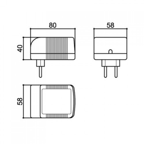 Caixa Patola CF-070/2-B 40x58x80mm Caixa Patola CF-070/2-B 40x58x80mm