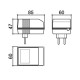 Caixa Patola CF-070 47x60x85mm Caixa Patola CF-070 47x60x85mm