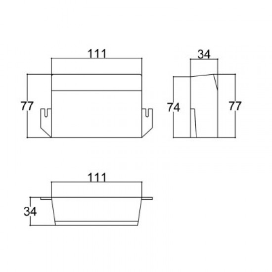 Caixa Patola CP-015 35x110x76 Caixa Patola CP-015 35x110x76
