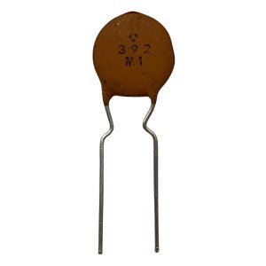 Capacitor Disco Cerâmico 3,9nF X 50V (3K9/3,9KpF/392) Capacitor Disco Cerâmico 3,9nF X 50V (3K9/3,9KpF/392)