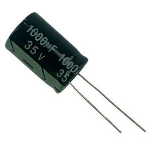 Capacitor Eletrolítico 1000uF X 35V Pacote com 200 Peças Capacitor Eletrolítico 1000uF X 35V Pacote com 200 Peças