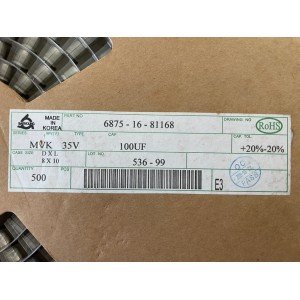 Capacitor Eletrolitico SMD 100uF X 35V (8mmx10mm)