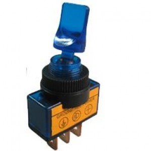 Chave Alavanca ASW-14D Azul 3T 12V Com Lâmpada