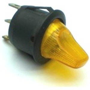 Chave Alavanca MRS-101N Amarela Com Neon (3T Liga/Desliga)
