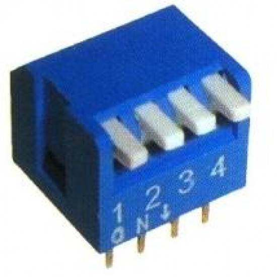 Chave Dip 4 Vias 90 Graus (KF1002-04) Chave Dip 4 Vias 90 Graus (KF1002-04)